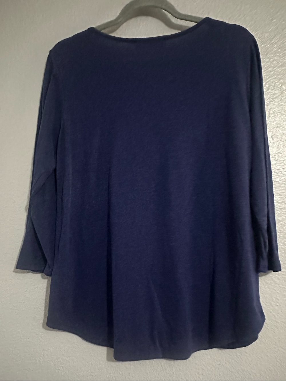 Knapp Studio Classic Navy Scoop Neck Women's Top size large - Picture 2 of 4